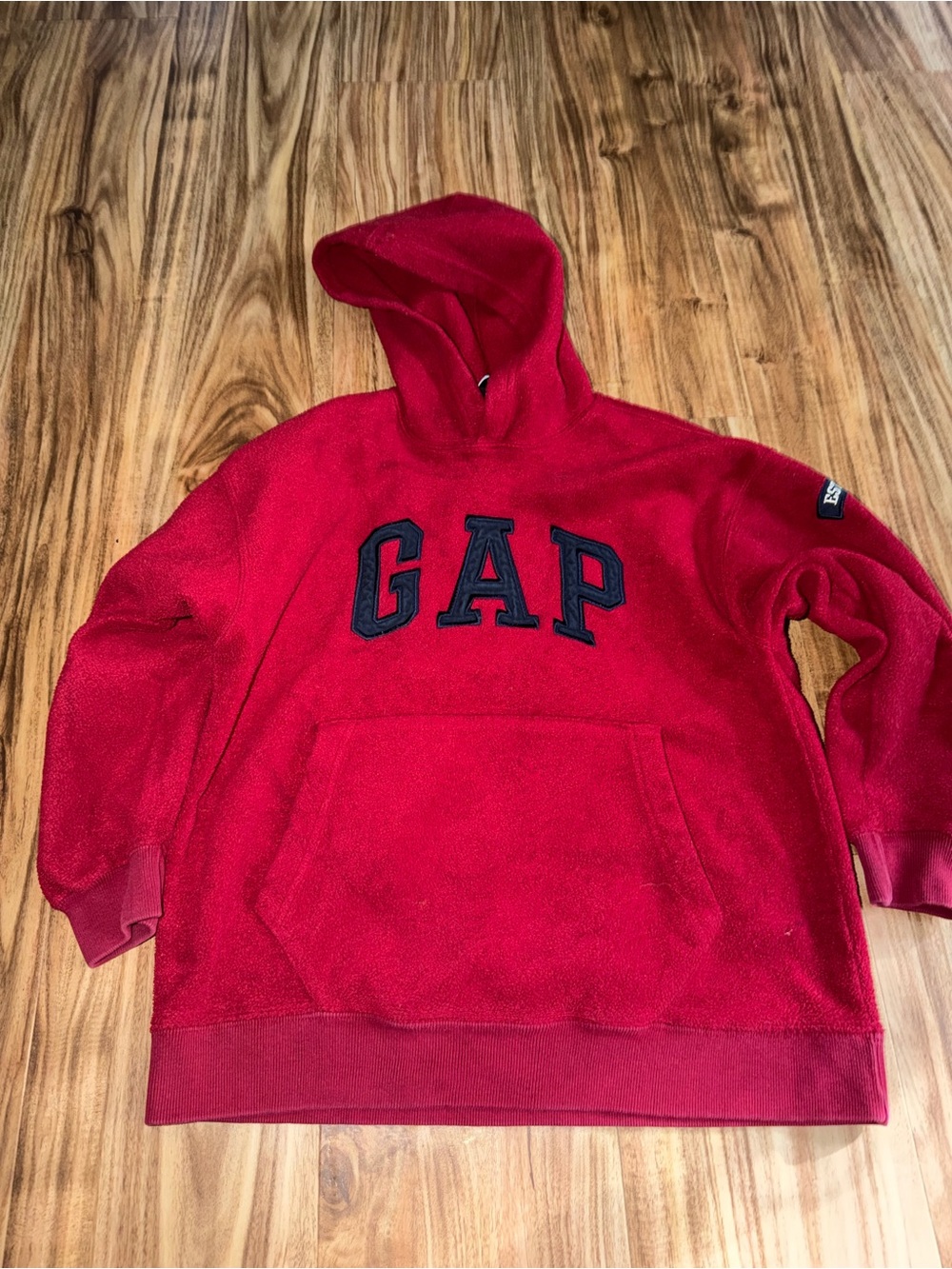 GAP Red Hooded Fleece Sweater kids size M